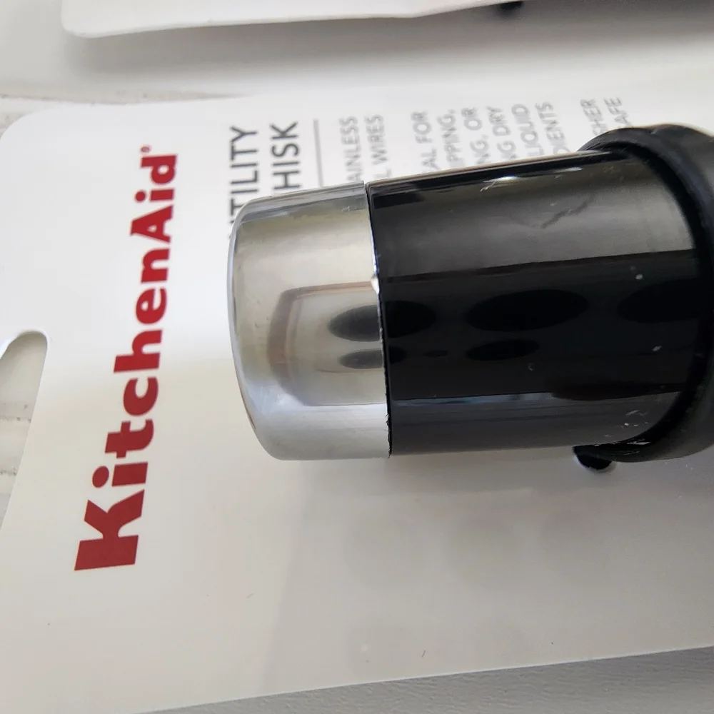 KitchenAid Prep utility Whisk , ice cream scoop, y- peeler in black kitc…